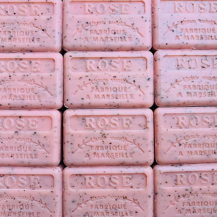 Grand Illusions Exfoliating Natural Soap Bar Rose Petal Savon De Marseilles