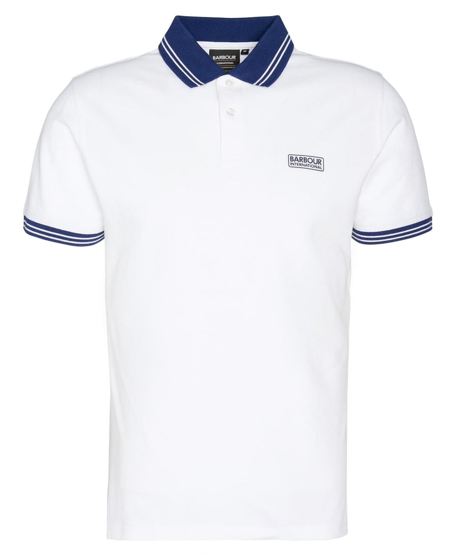 Barbour Barbour International Tracker Polo Shirt White/blue