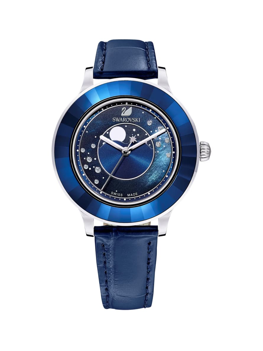 Swarovski Blue Octea Lux Moon Quartz Watch