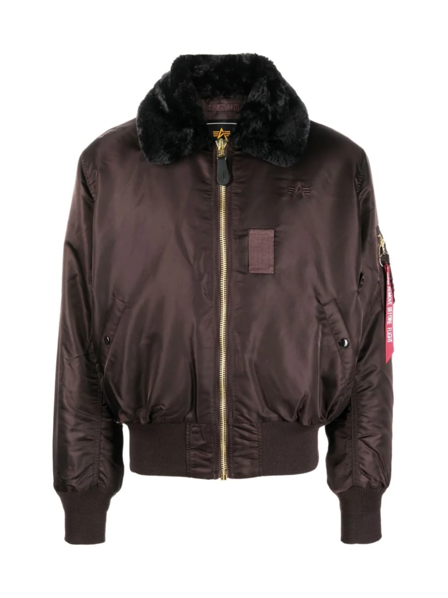 Alpha Industries Brown B 15 Aviator Bomber Jacket