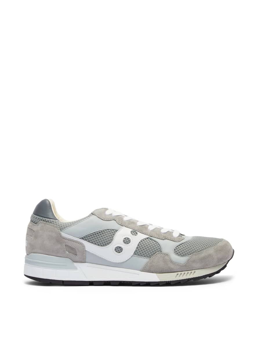 Saucony  Grey and White Shadow 5000 Sneakers