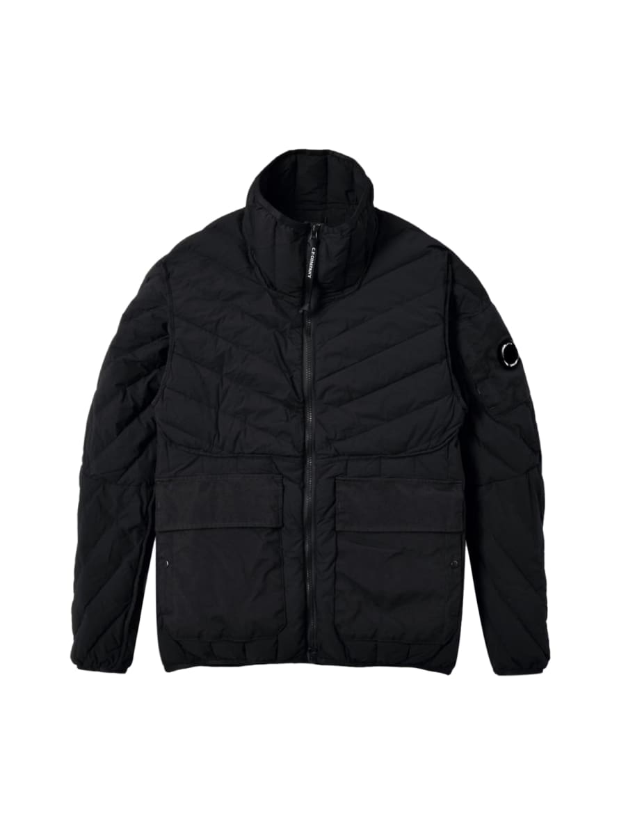 C.P. Company Black Lens Logo Monobloque Down Jacket