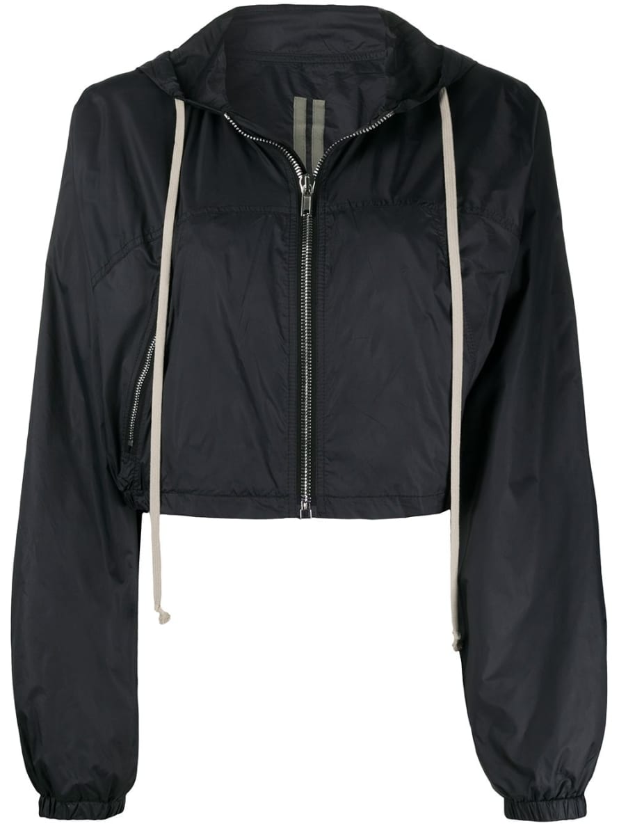 Rick Owens  Black Mini Windbreaker Jacket