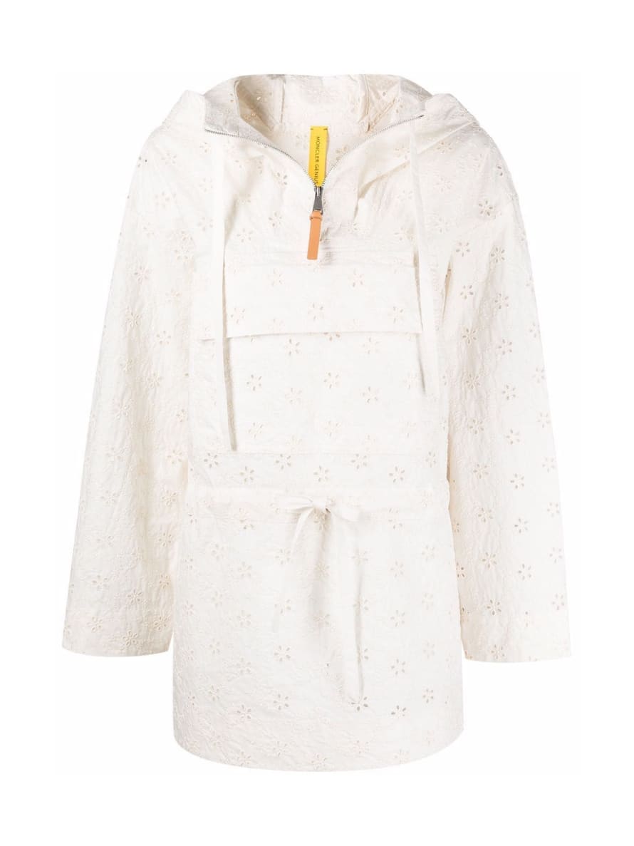 MONCLER White Asnen Broderie Anglaise Genius 1952 Cape