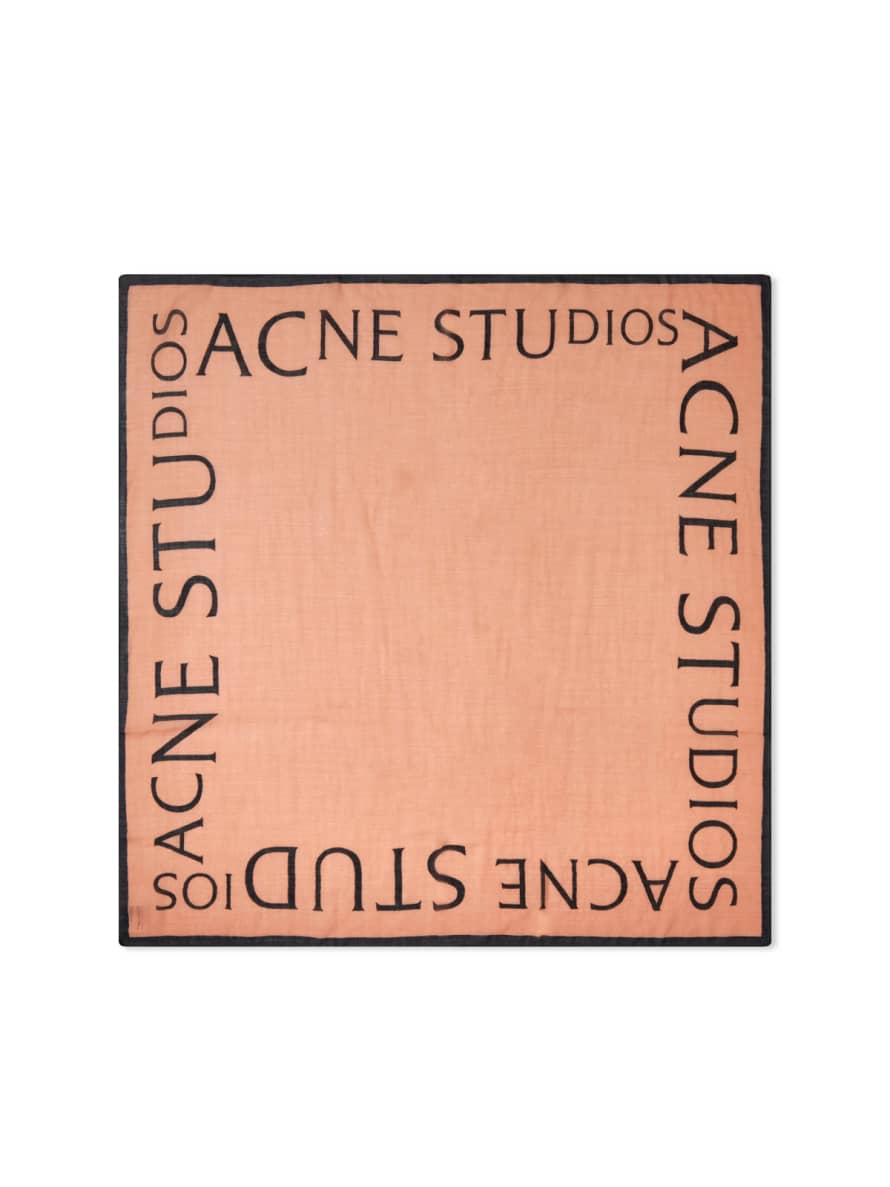 Acne Studios Blush Pink  Varbone Logo Wool Scarf