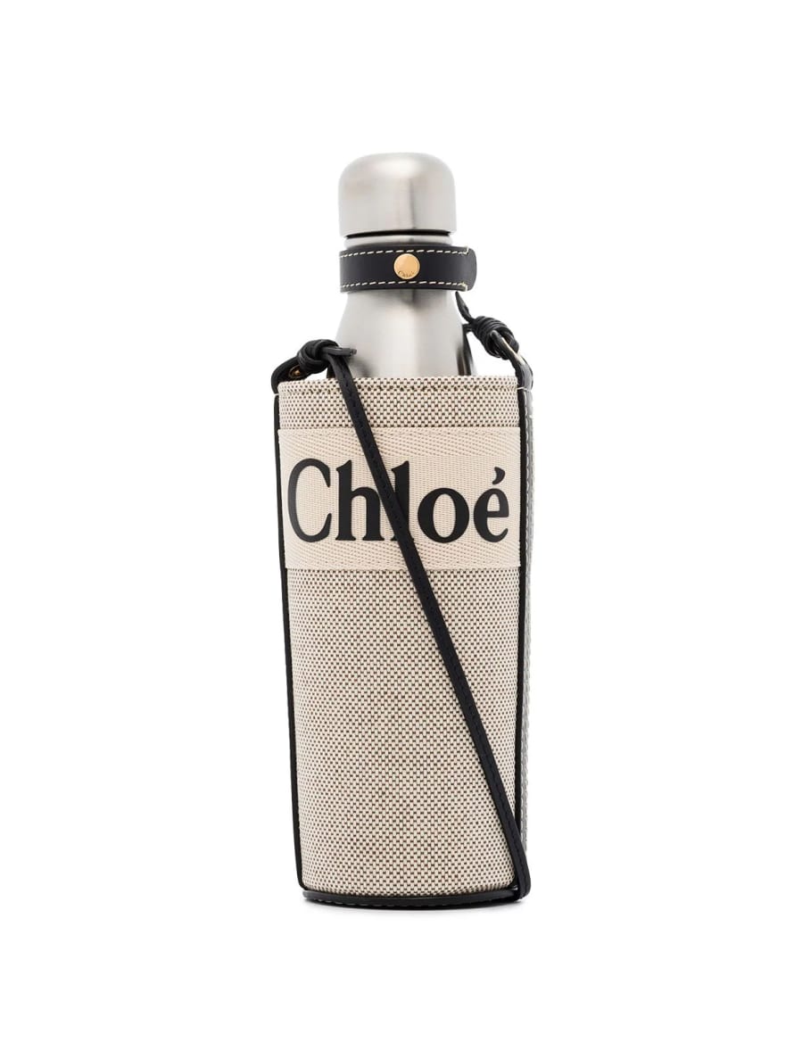 Chloe  White and Blue Fredy Bottle Bag