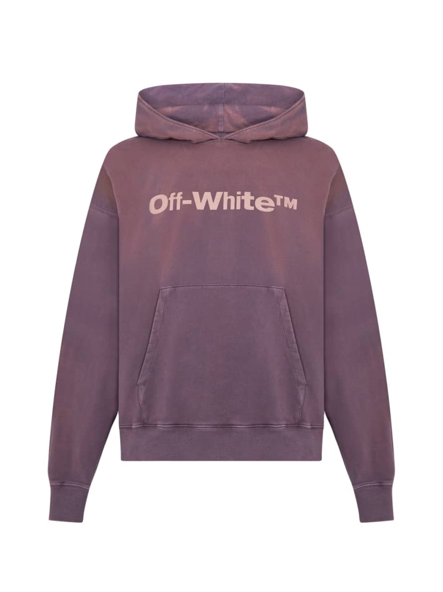 Off White Aubergine Laundry Logo Skate Hoodie