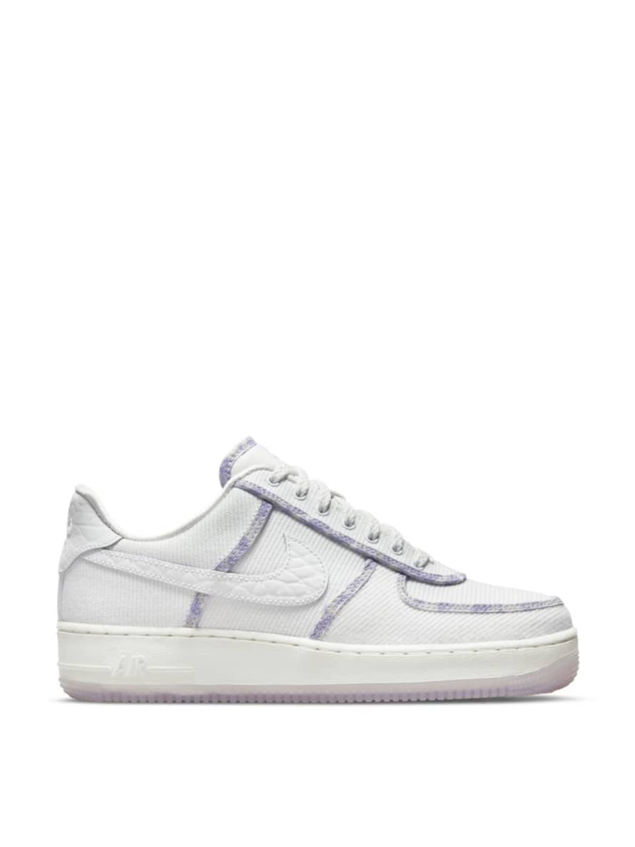 Nike White Air Force 1 Low Lavender Sneakers