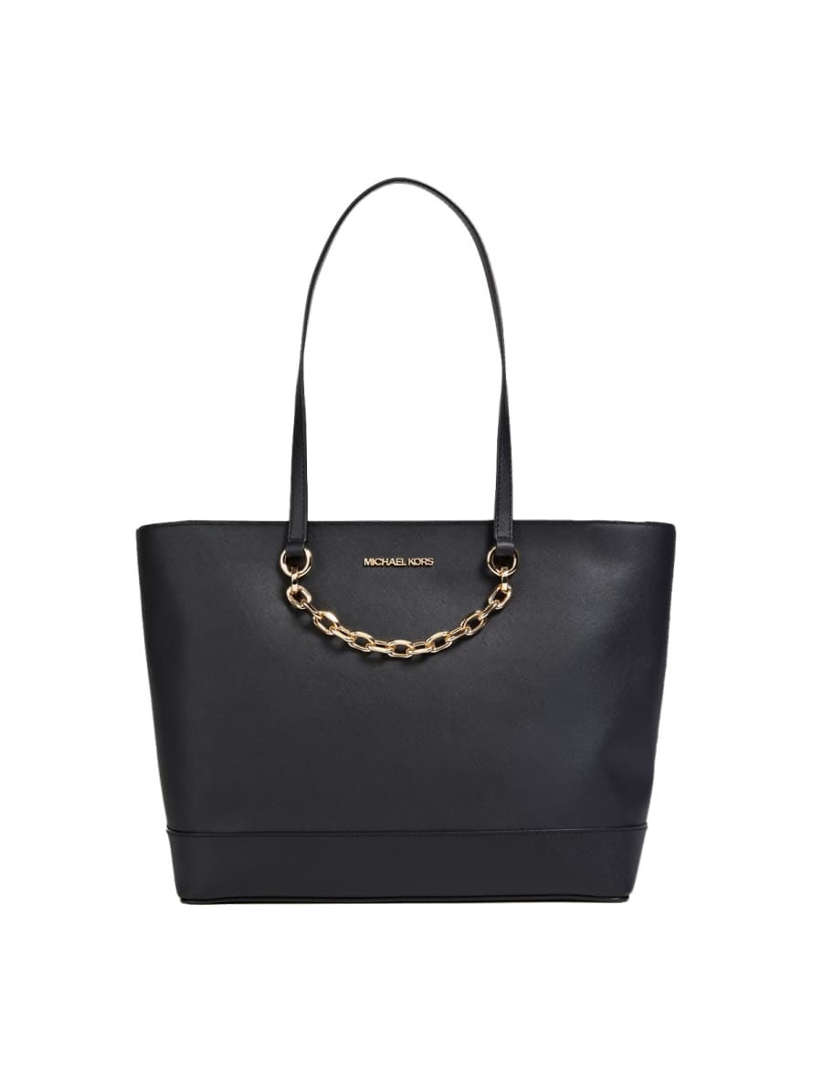 Michael Kors Black Jet Set Chain Swag Tote Bag