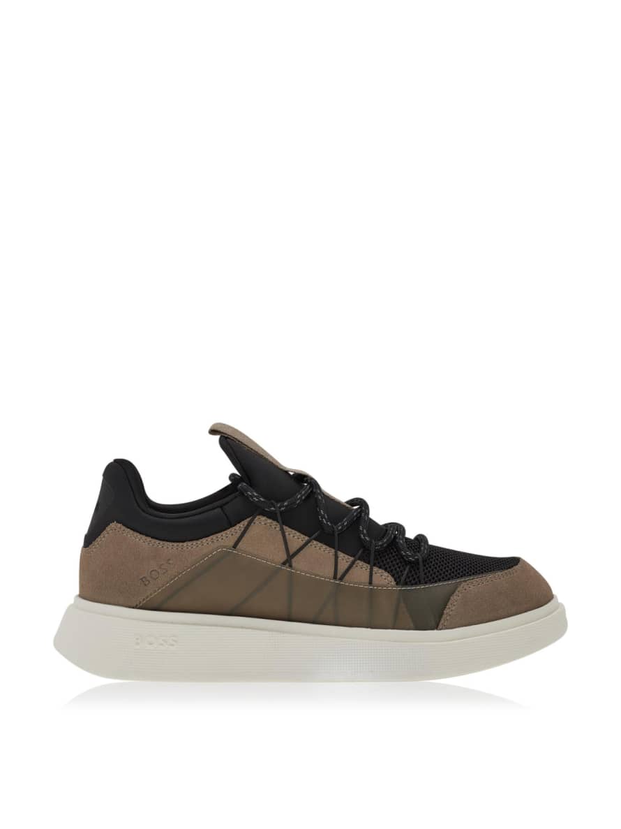 Hugo Boss Open Beige Bulton Runners Sneakers