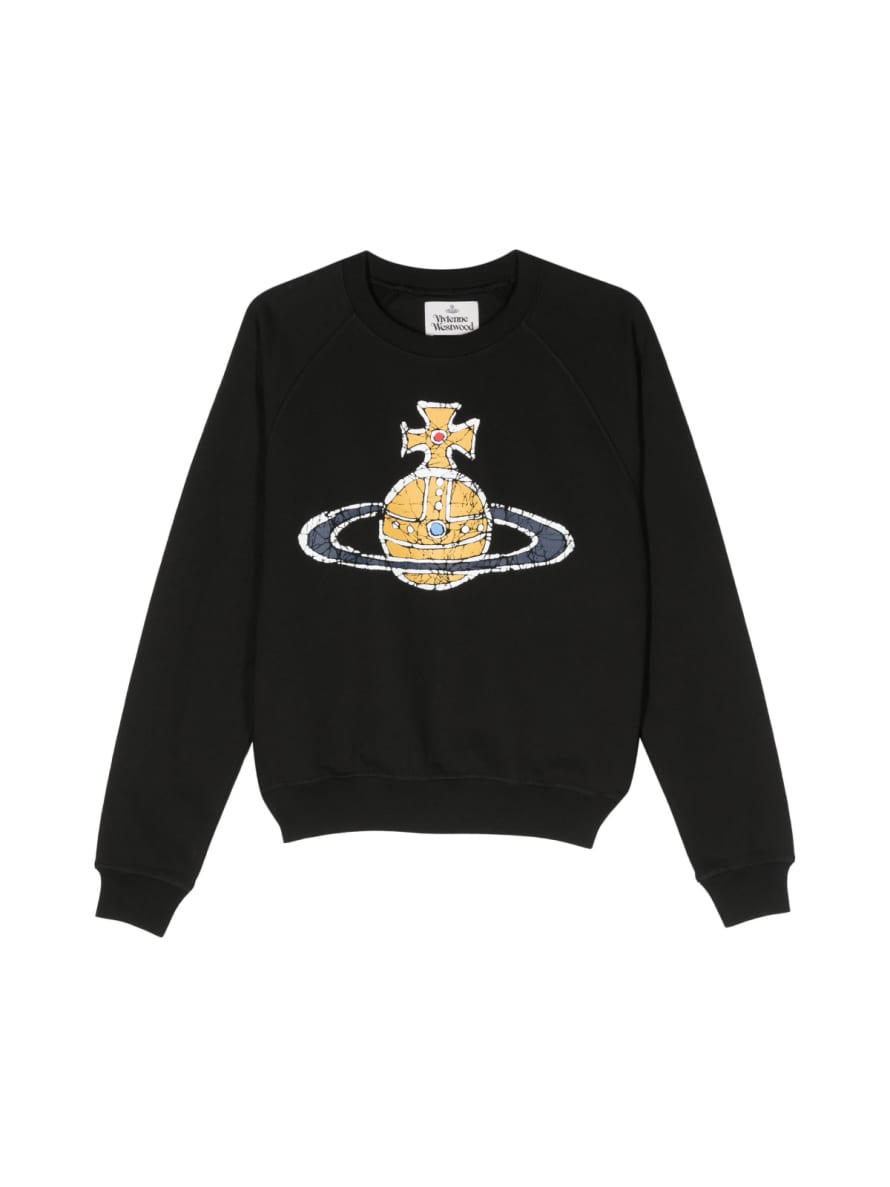 Vivienne Westwood  Black Time Machine Raglan Logo Sweatshirt