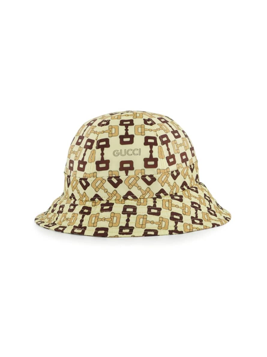 Gucci Multicolor Horsebit Logo Bucket Hat