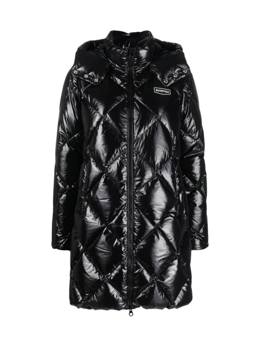 Duvetica Black Conza Long Down Jacket