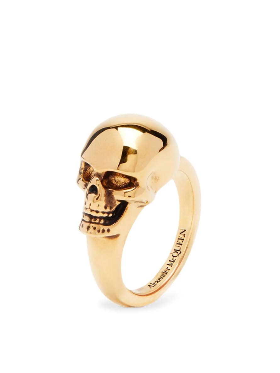 Alexander McQueen  The Side Skull Logo Ring