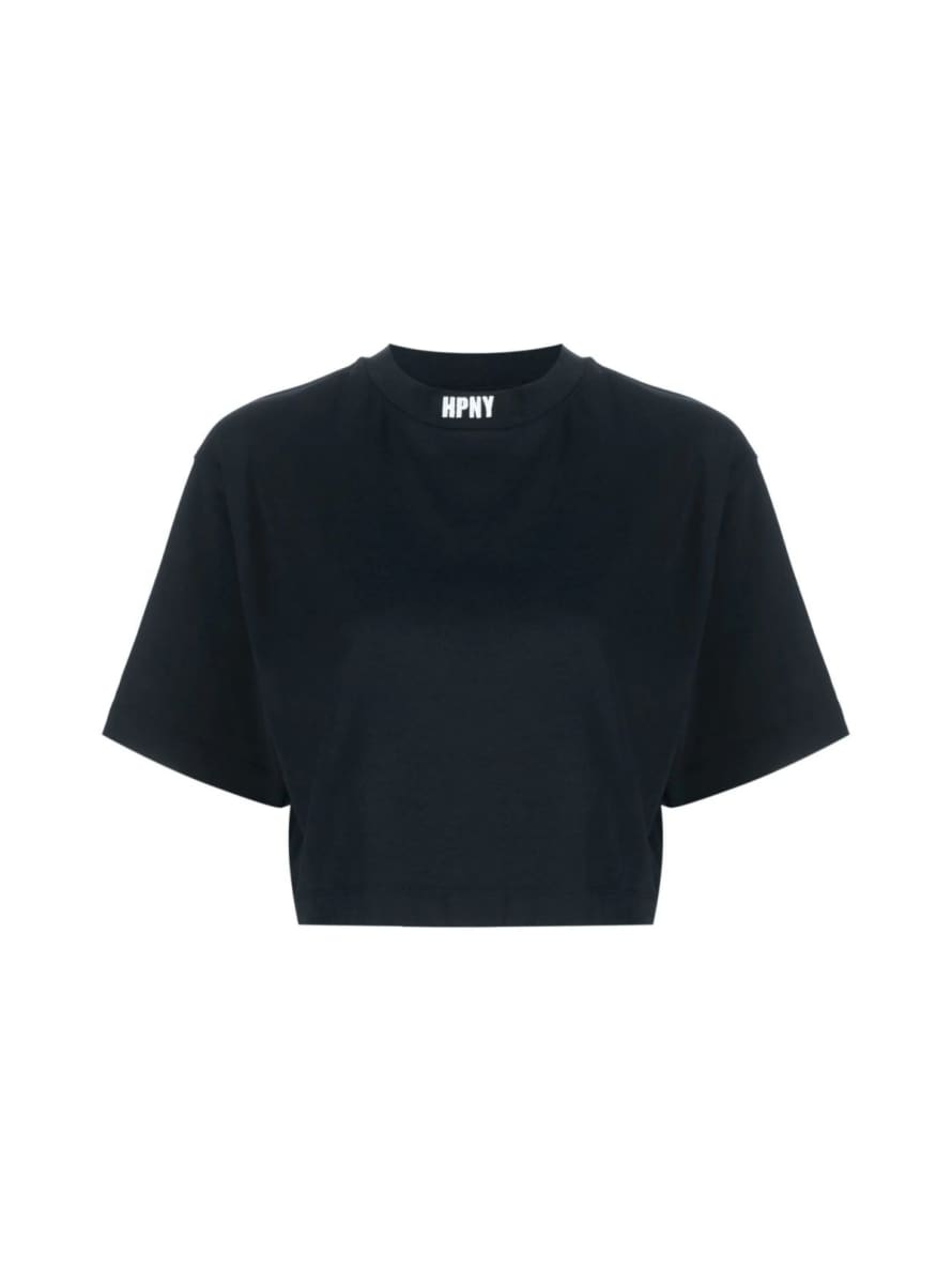 Heron Preston Black Hpny Logo Cropped T Shirt