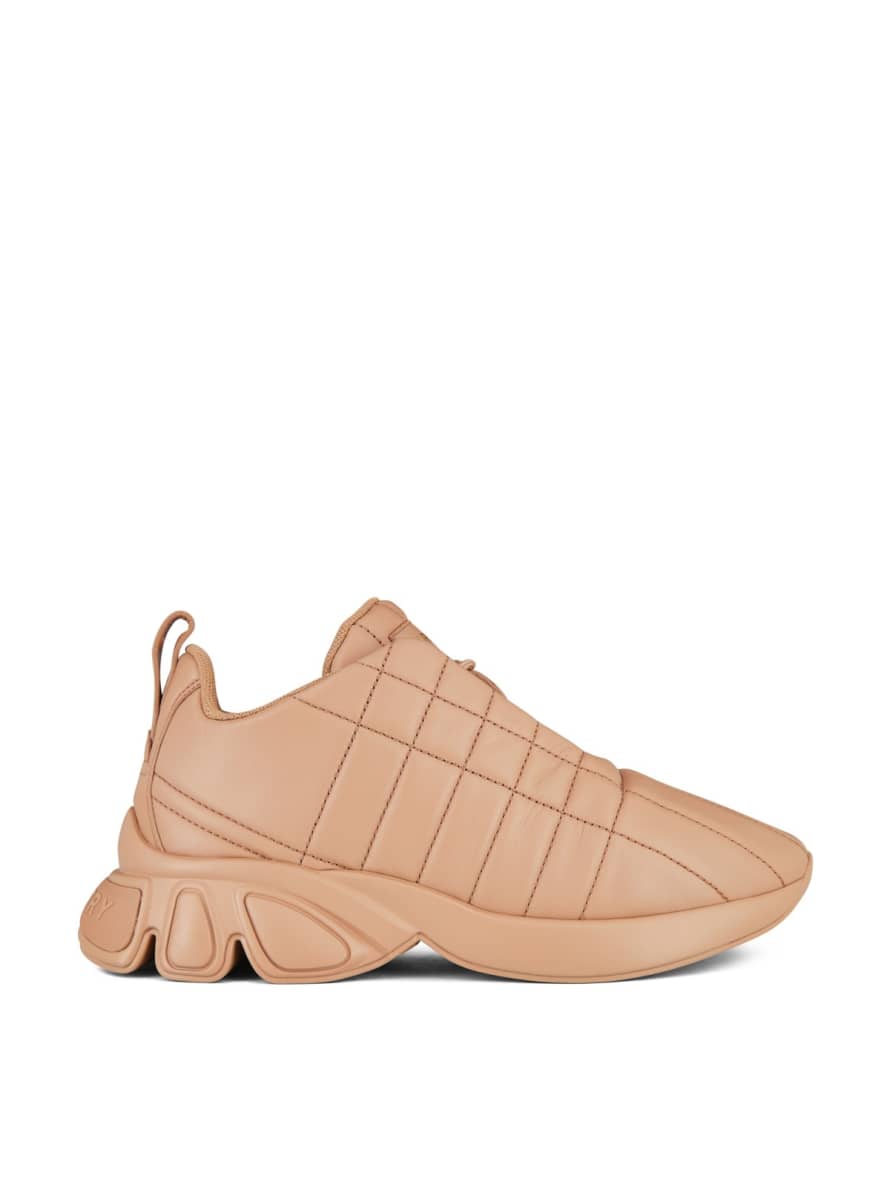 Burberry  Dark Biscuit Tnr Classic Quilted Sneakers