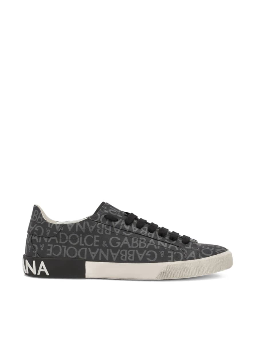 Dolce & Gabbana Portofino Jacquard Logo Sneakers