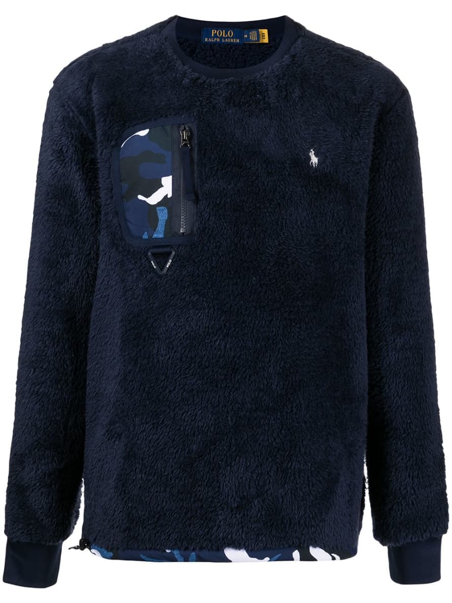 Polo Ralph Lauren Navy Cortina Sherpa Sweatshirt