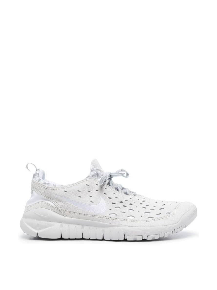 Nike Neutral Grey and White Free Run Trail Sneakers