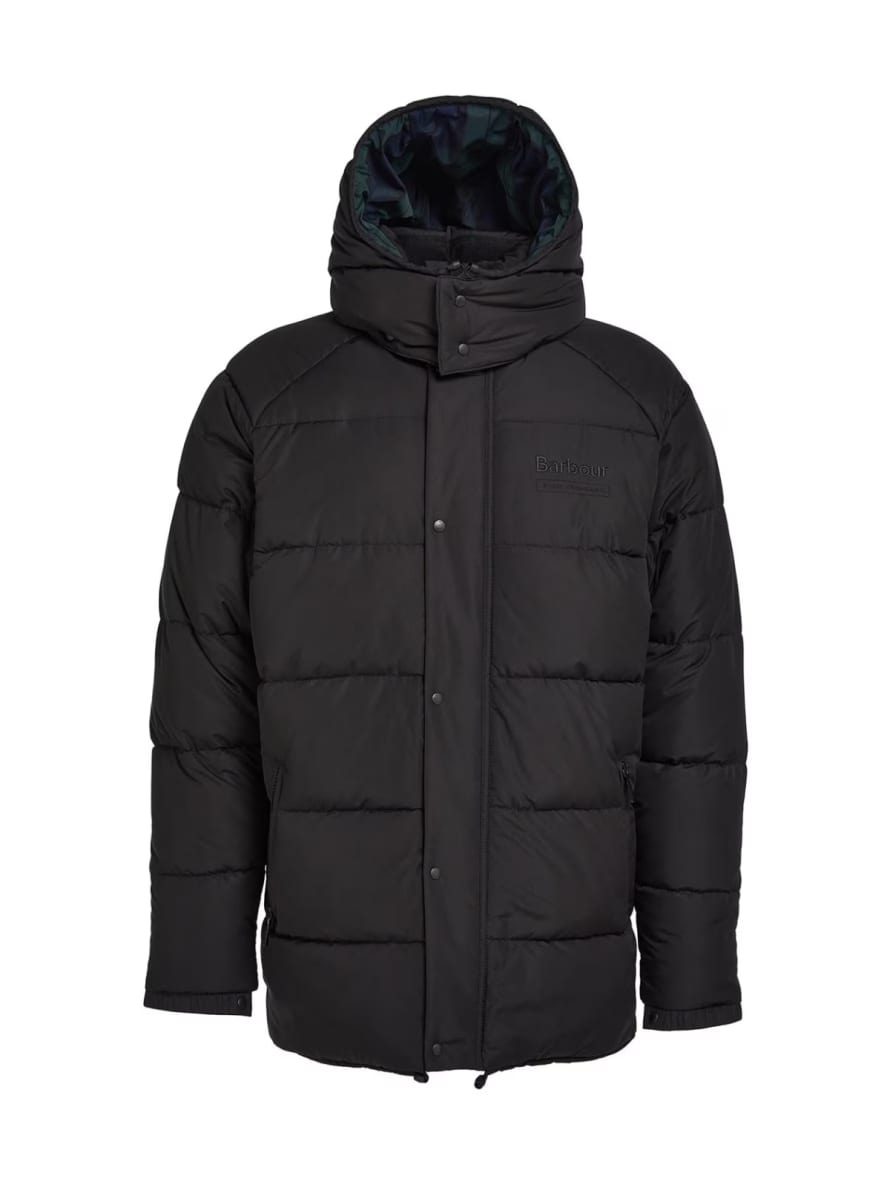 Barbour Black Hurricane Mourne Baffle Quilted Jacket