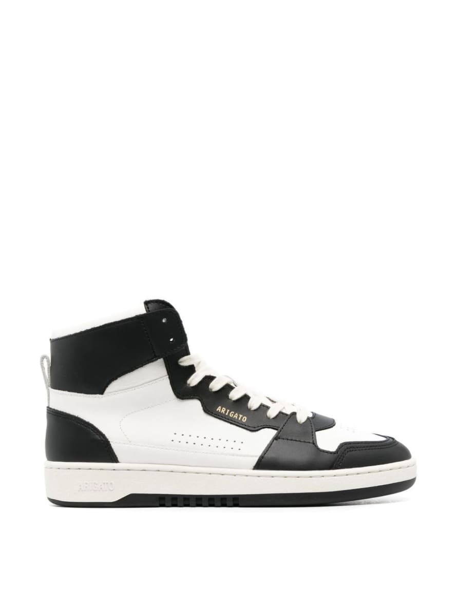 Axel Arigato Black and White Dice Hi High Top Sneakers