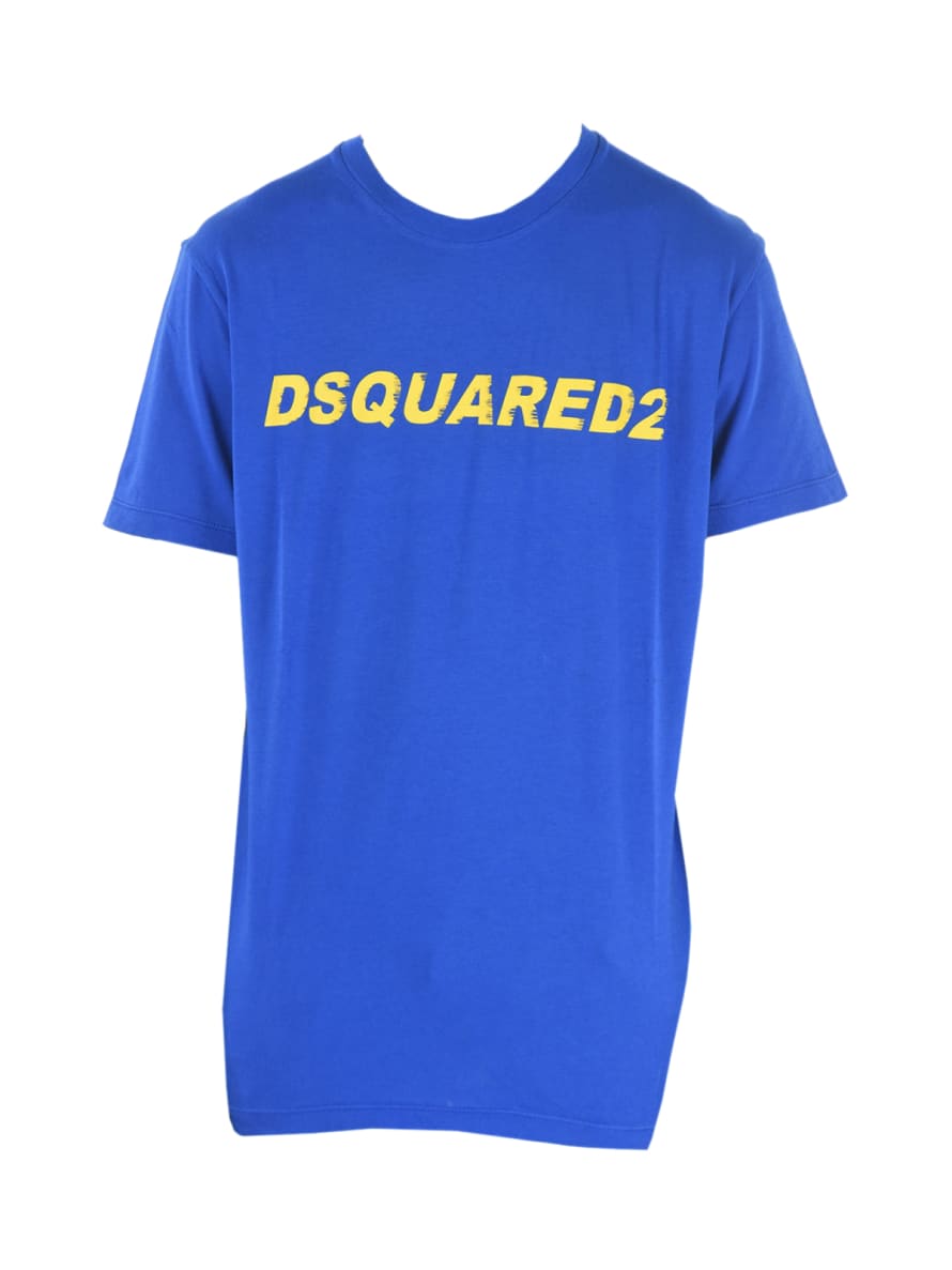 Dsquared2 Blue Cool Fit Logo Printed T Shirt