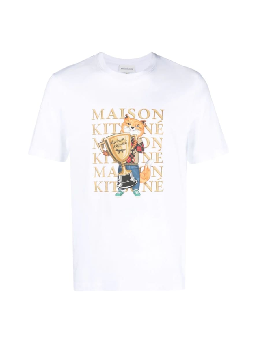 Maison Kitsune Champion Fox Logo T Shirt