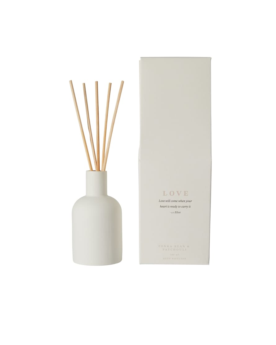 Chalk UK White Diffuser | Love | Tonka Bean & Patchouli | 100ml