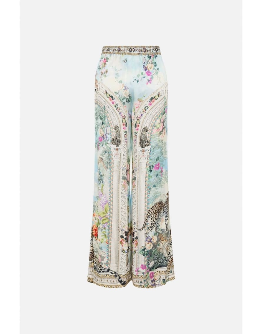 Camilla Alexandria Silk Lounge Trousers Col: Pale Blue Multi