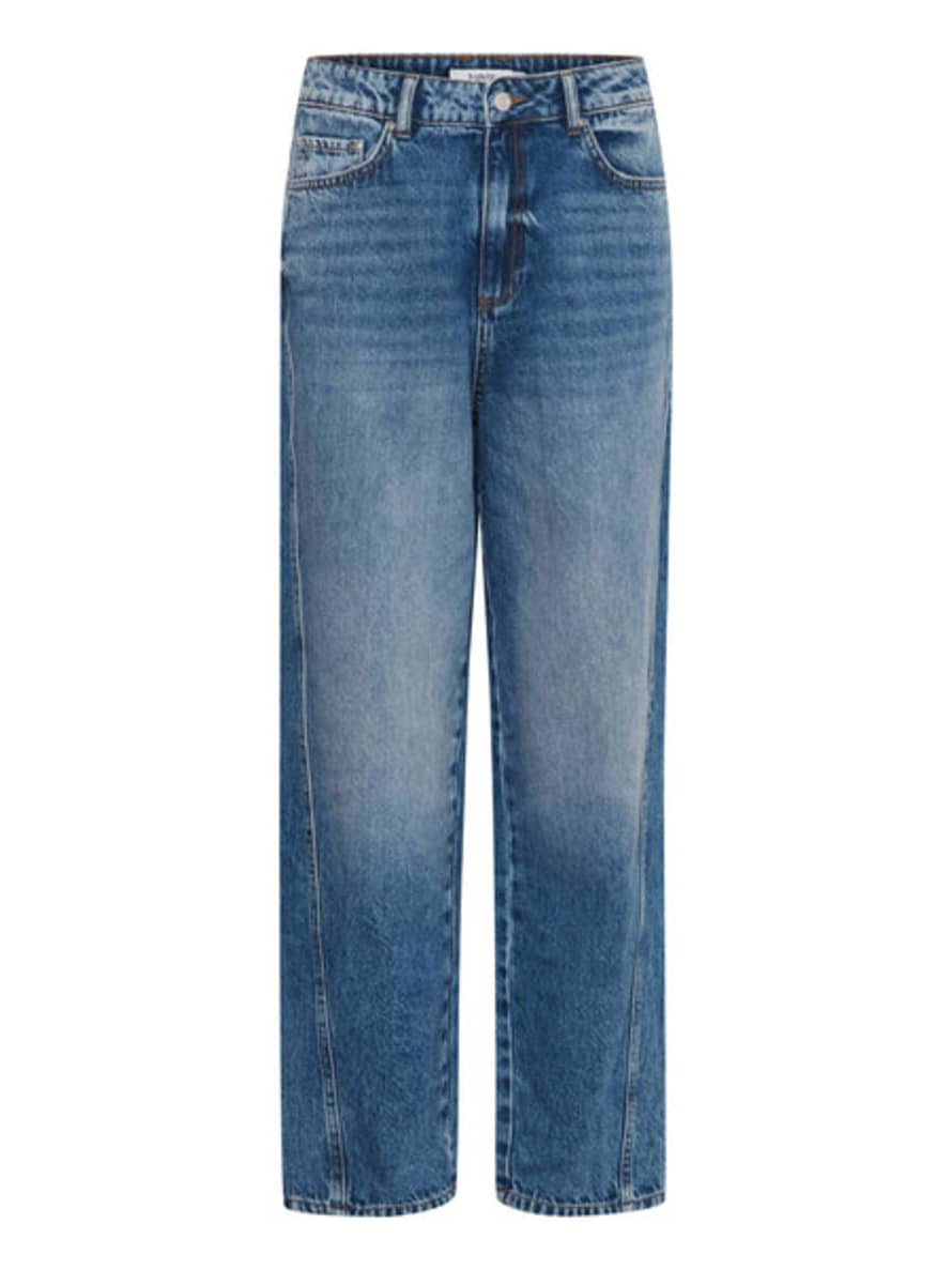 b.young Mom Bykimu Jeans Mid Blue Denim