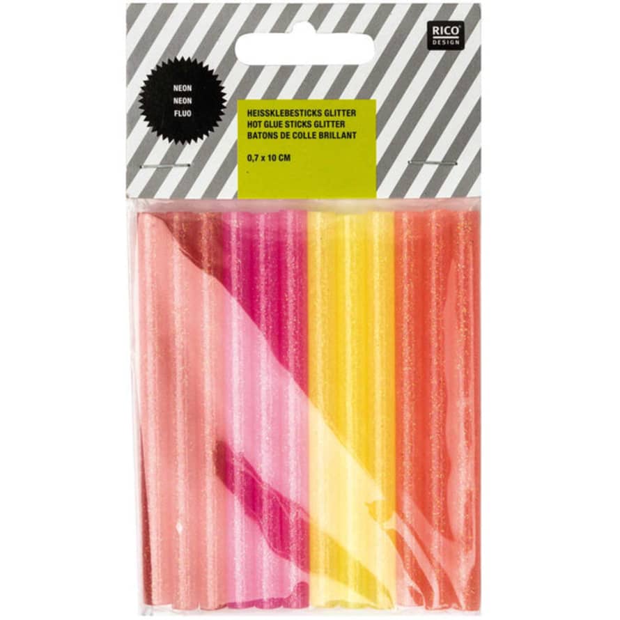 Rico Design Neon Glitter Glue Sticks