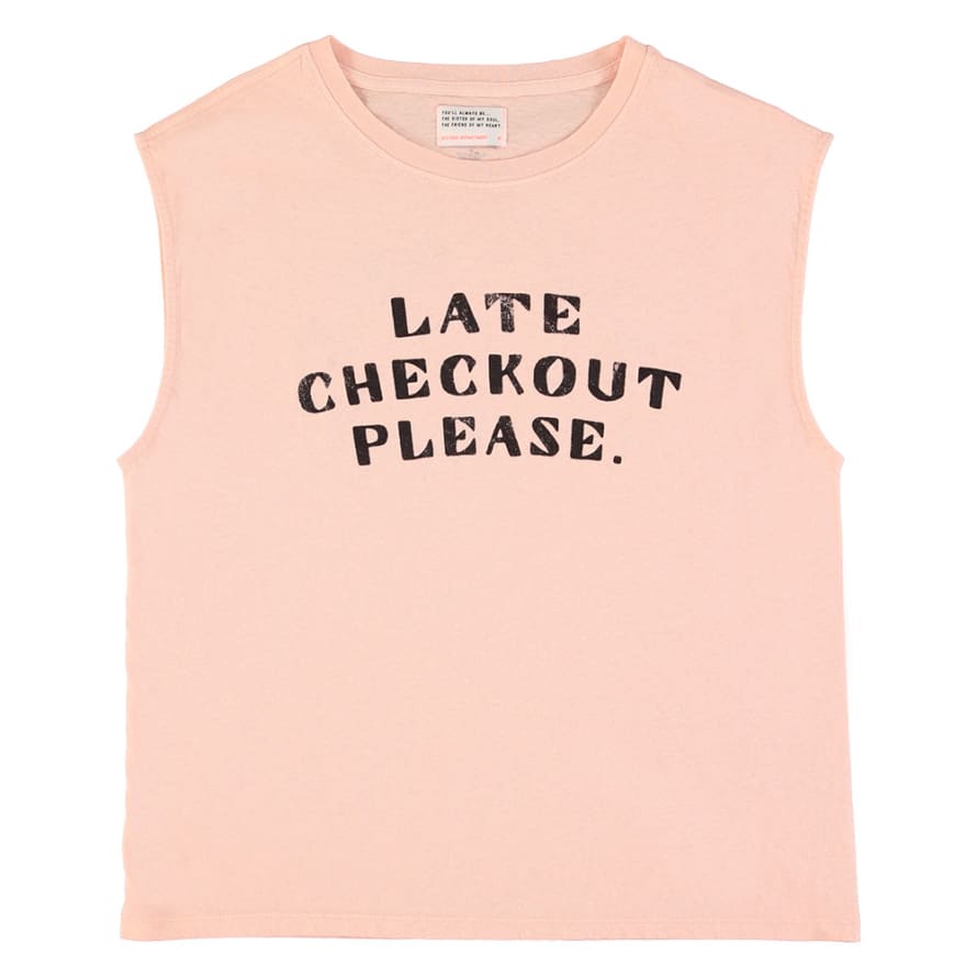 Sisters Department Camiseta sin mangas "Late checkout" - pink