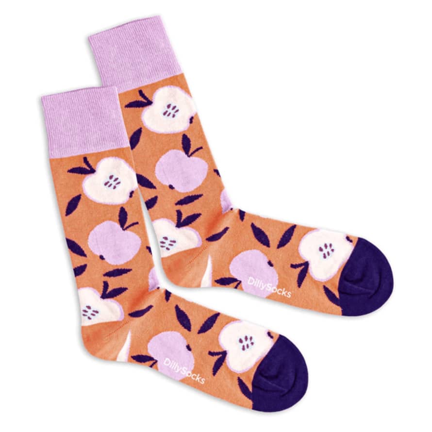 DillySocks Orange Apfel-socken