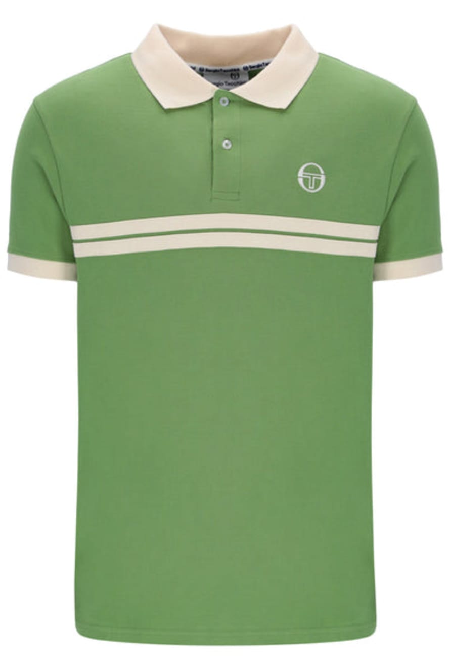 Sergio Tacchini Supermac Polo Shirt Jade Green/pearled Ivory