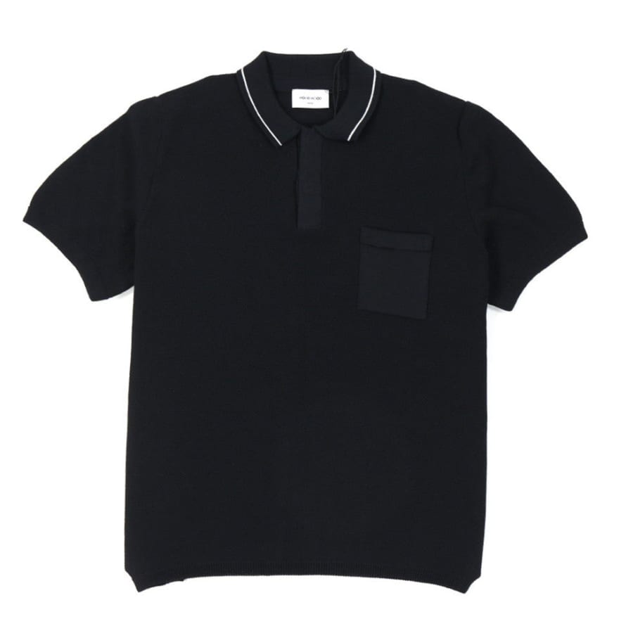 Wood Wood Black Hackett Polo Shirt