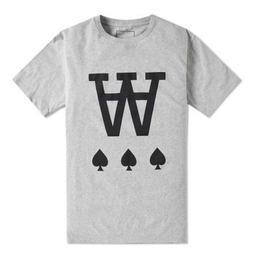 Wood Wood Grey Melange AA Spades T Shirt