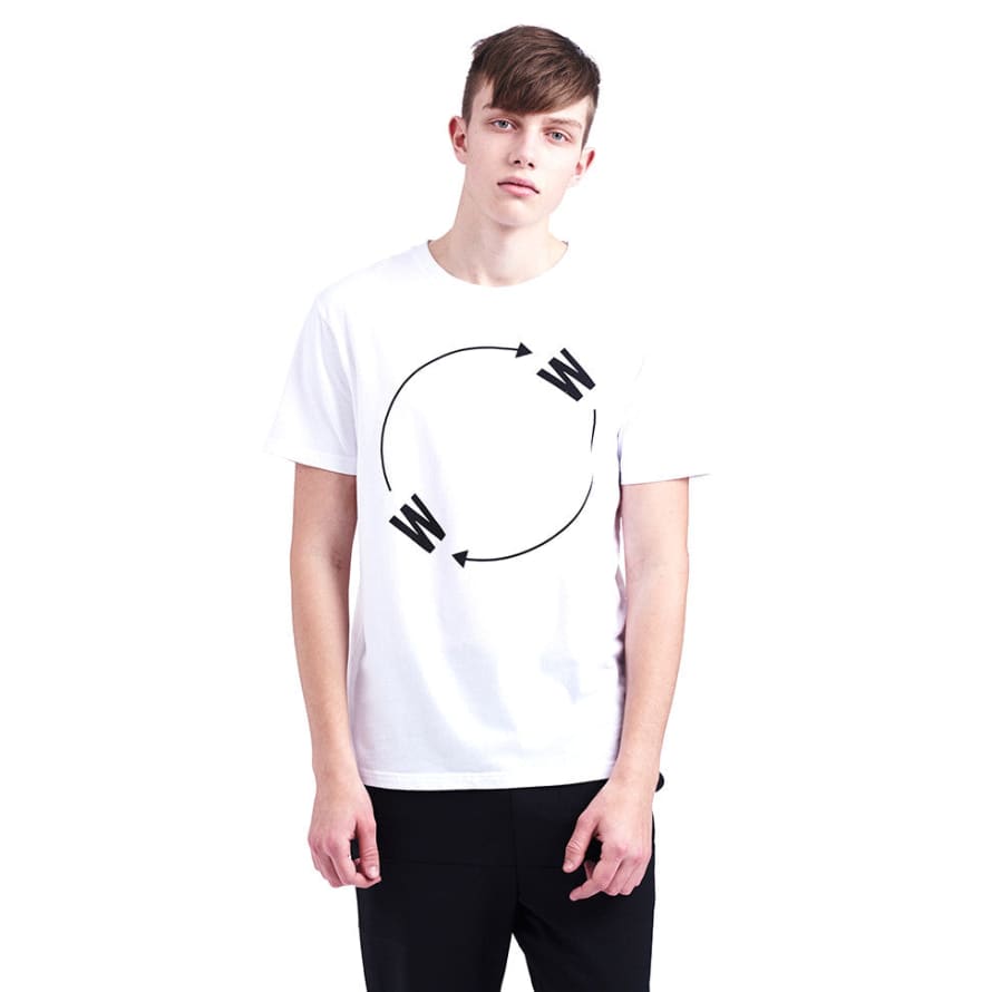 Wood Wood White WW Logo T Shirt