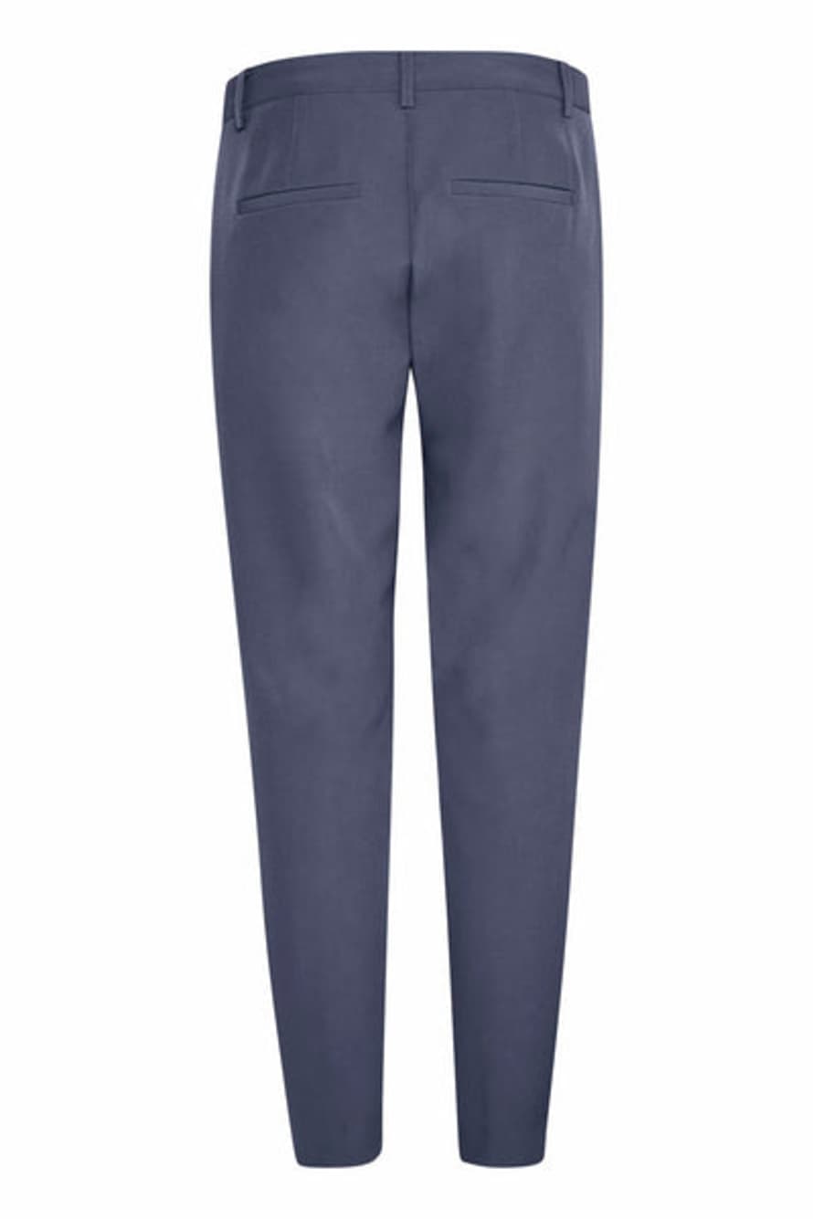 ICHI Ihlexi Dark Navy Casual Trousers