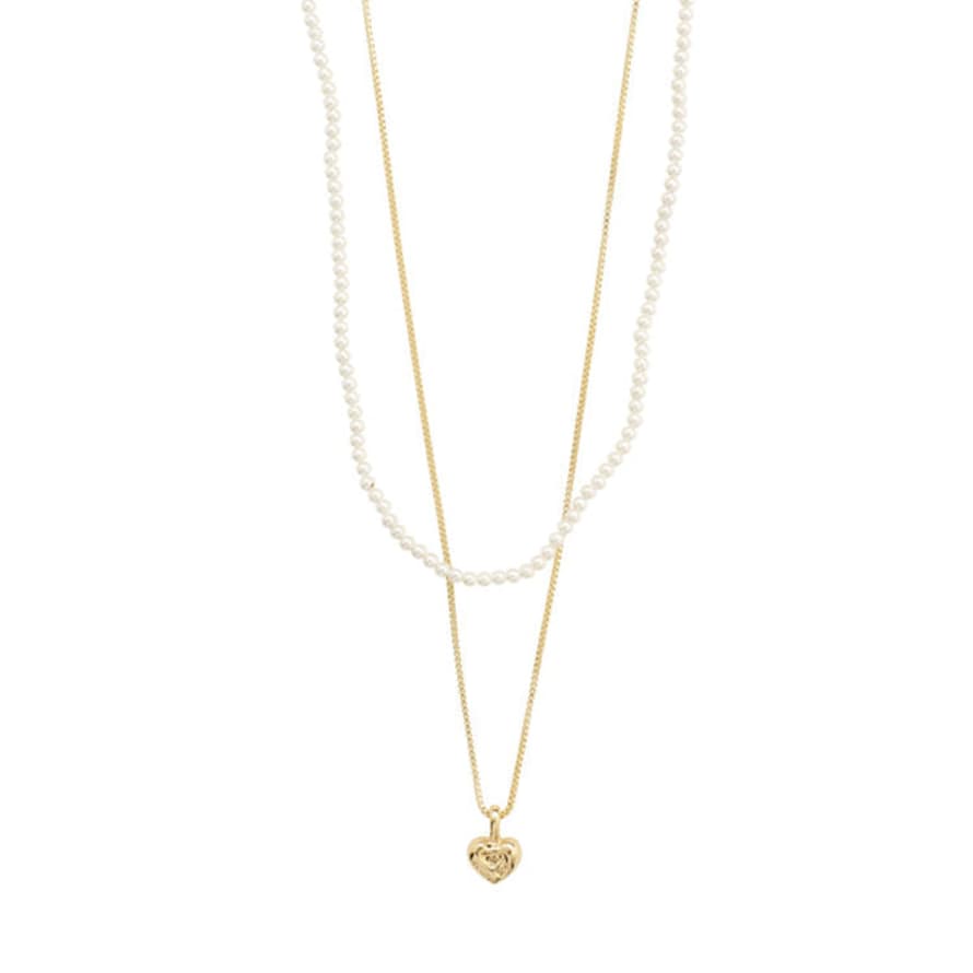 Pilgrim Arlet Necklace 2-in-1 Set, Gold-plated