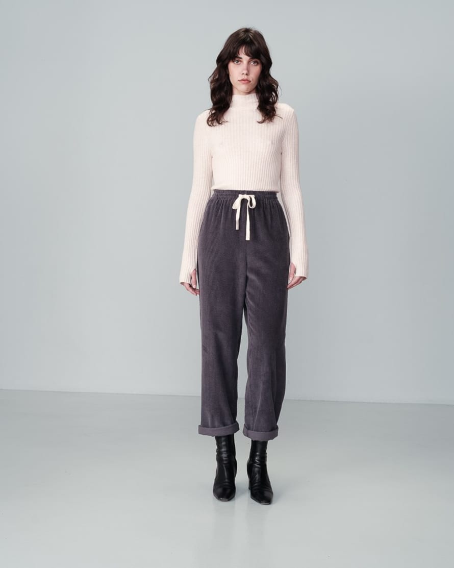 Grace & Mila Grace Et Mila - Pantalon En Velours Anthracite