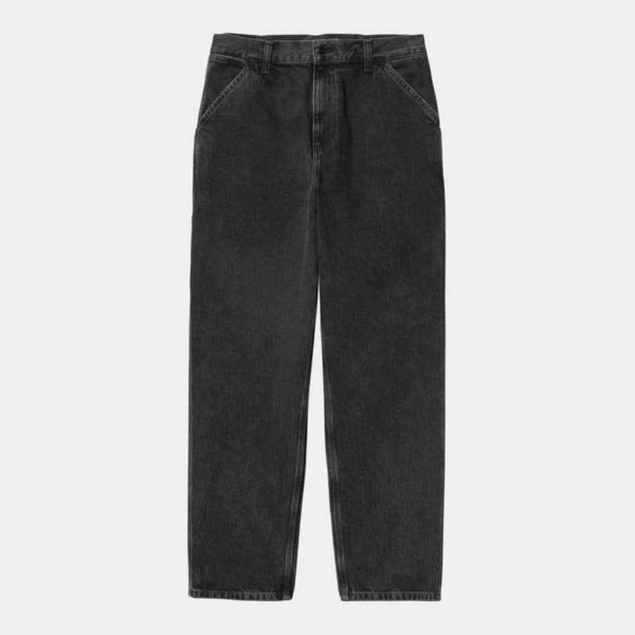 Carhartt WIP  Pantalon Single Knee Black Stone Washed