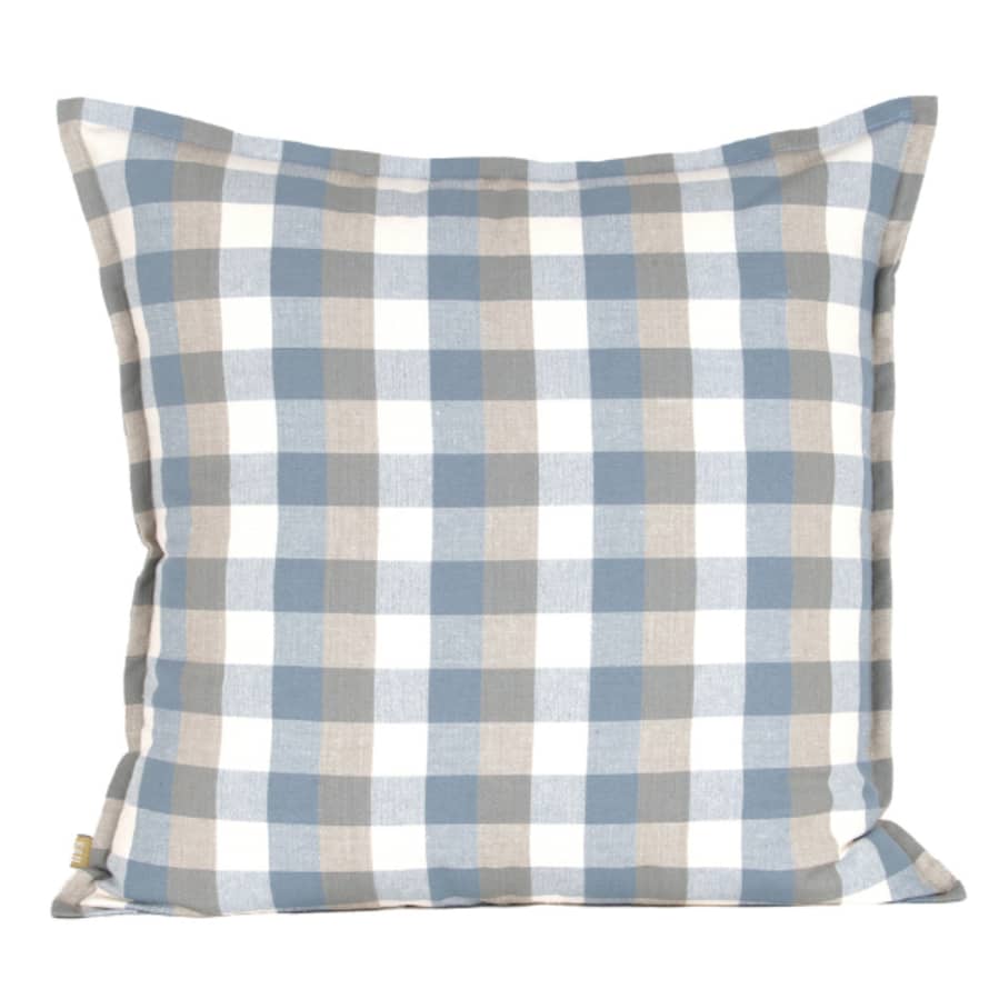 Morgan Wright Blue Haze Double Check Cushion