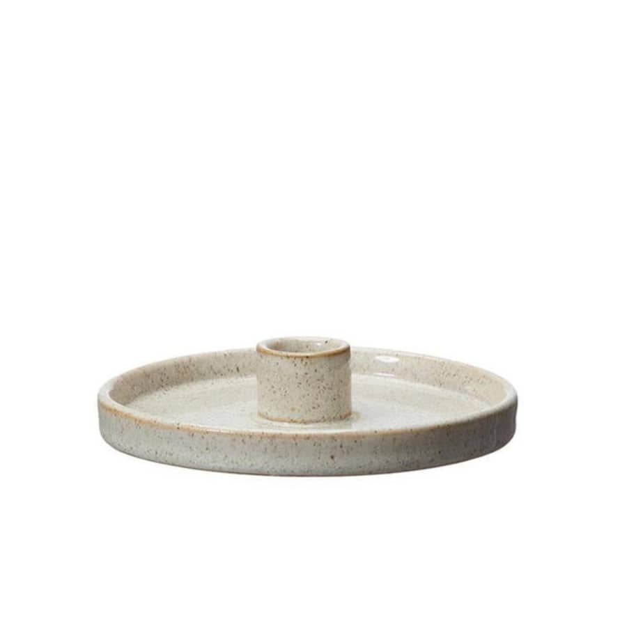 Wikholm Form Speckled Off White Glaze Isabell Ceramic Candle holder