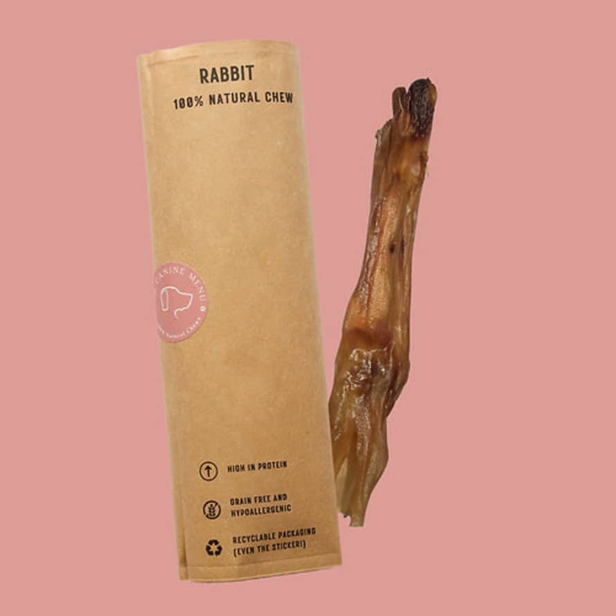 The canine menu 100 Percent Natural Rabbit Dog Chew