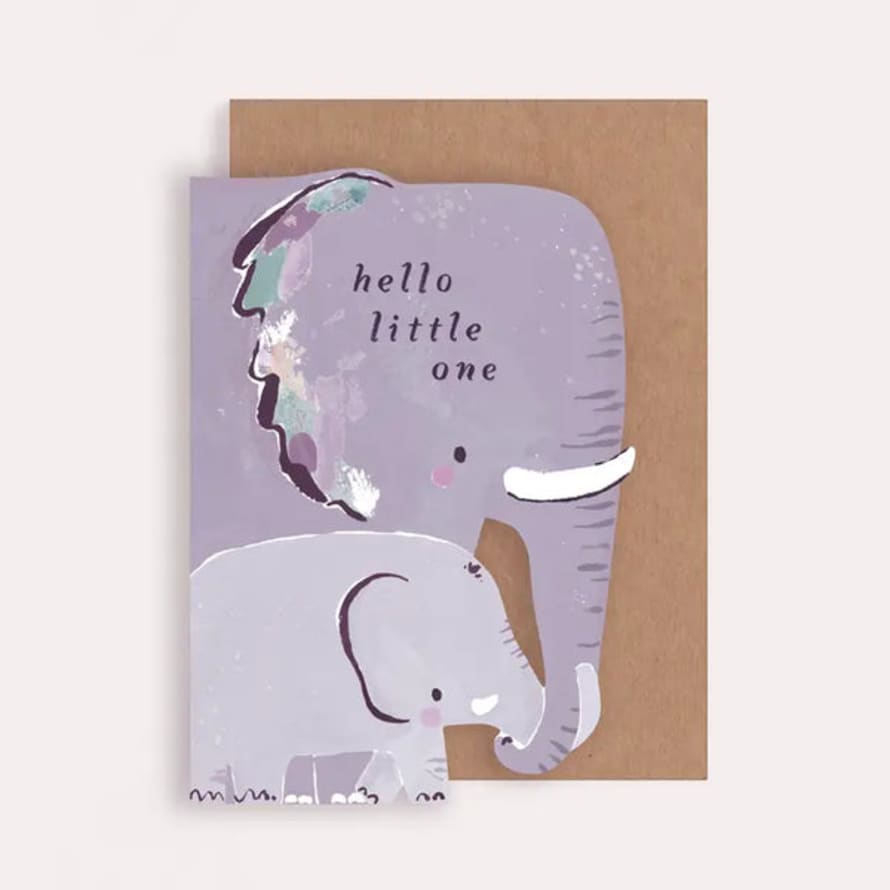 Sister Paper Co Elephant New Baby Greeting Card