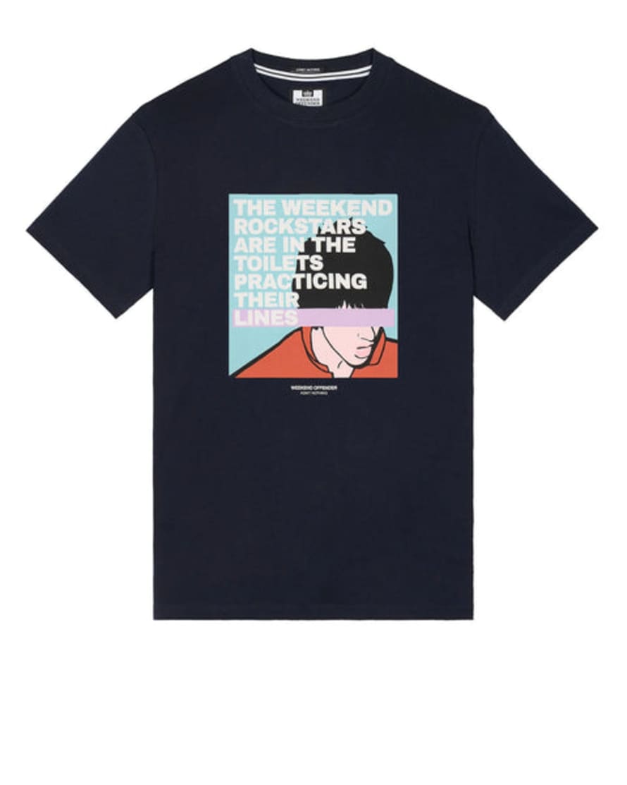 Weekend Offender San Francisco Graphic Tee In Navy