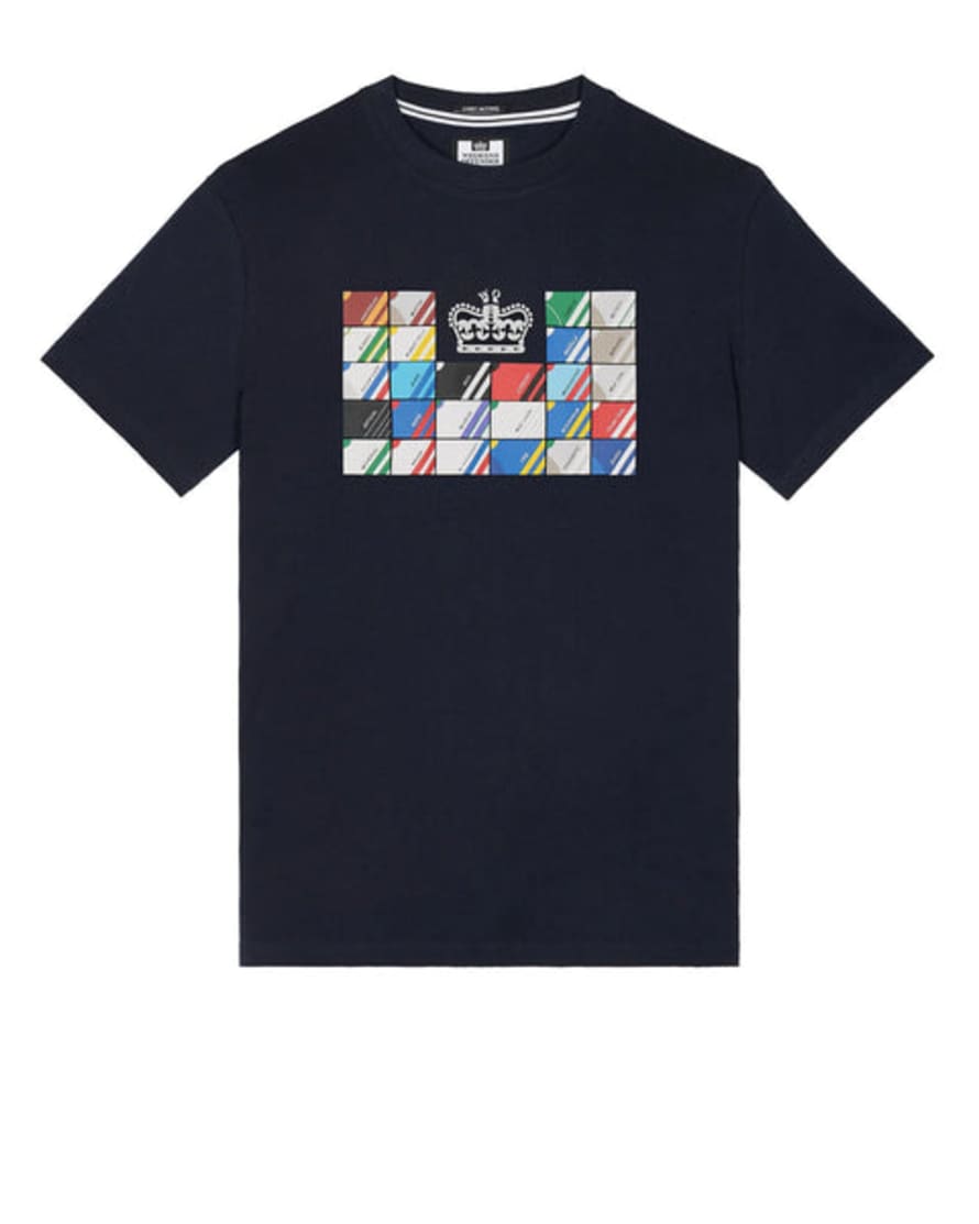 Weekend Offender Alpha Graphic Tee In Navy