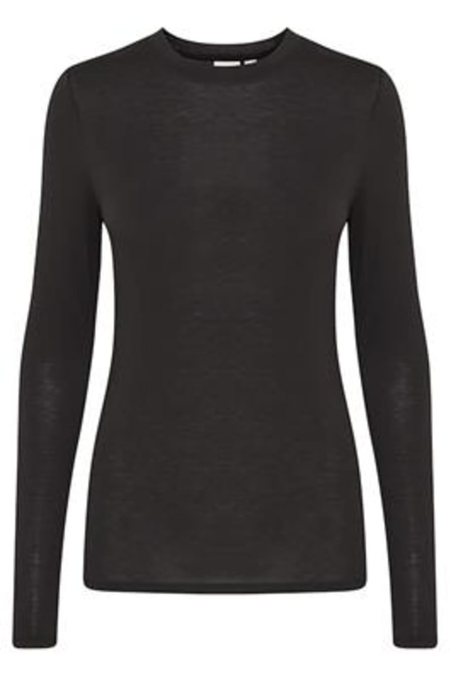 ICHI Philuca Long Sleeved Top - Black