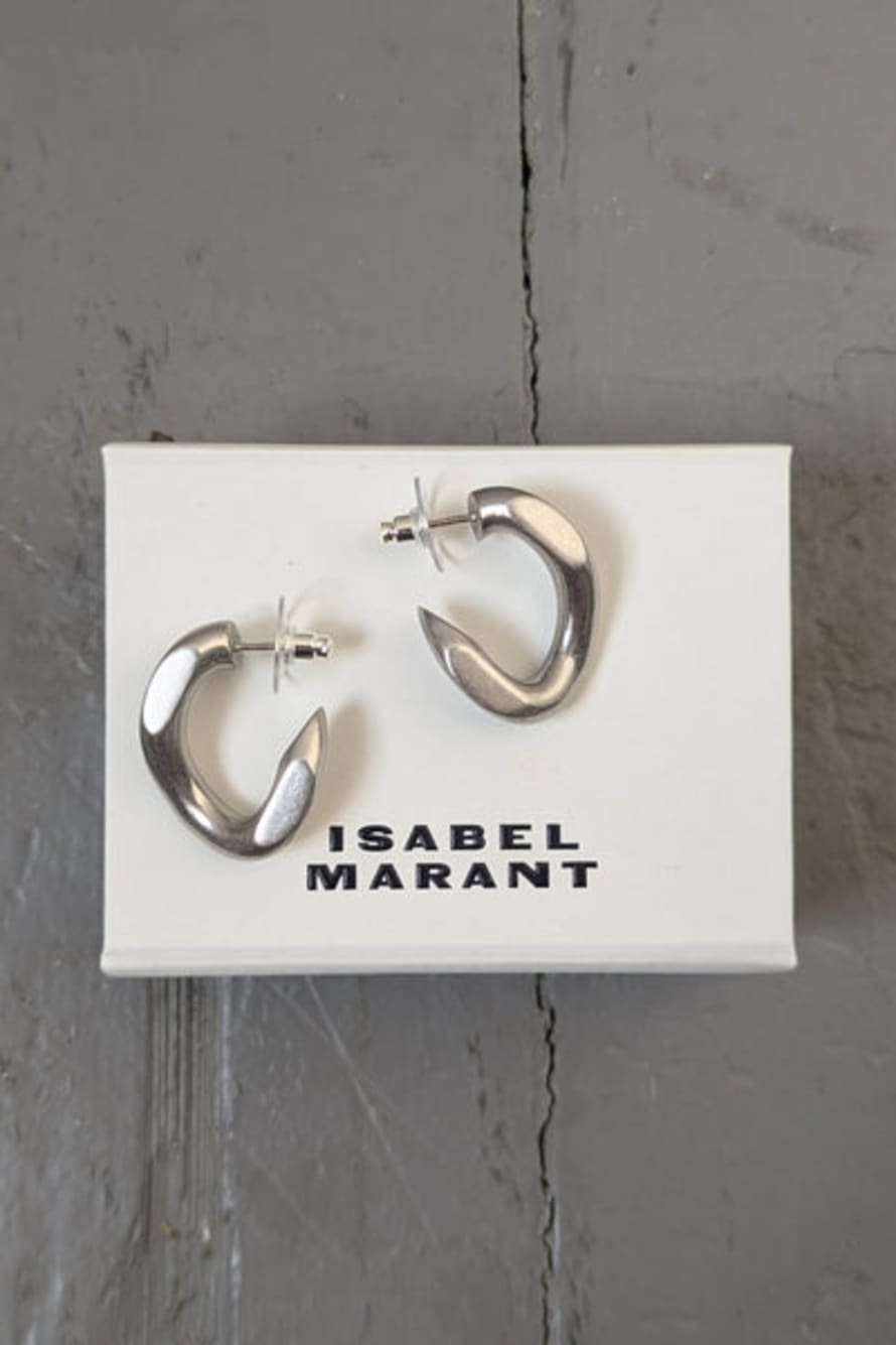 Isabel Marant Silver Link Hoop Earrings