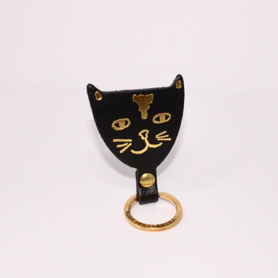 Ark Colour Design Cat Head Key Fob - Black